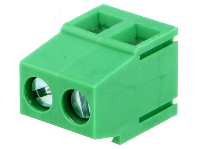 PCB-klemmenstrook; hoek van 90 °; 5mm; banen: 2; op PCB; 2,5mm2 PCB-klemmenstrook; hoek van 90 °; 5mm; banen: 2; op PCB; 2,5mm2
